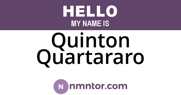 Quinton Quartararo