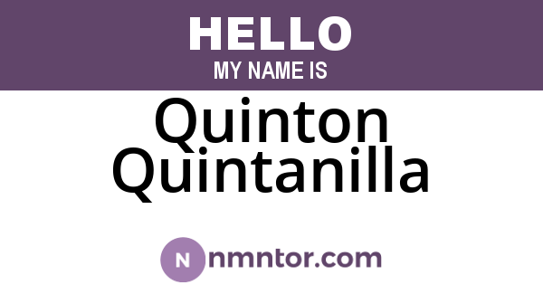 Quinton Quintanilla