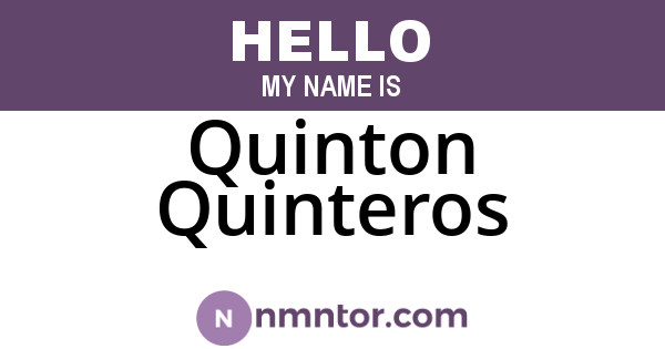 Quinton Quinteros