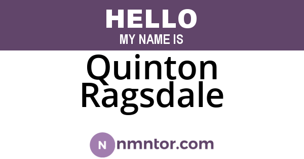 Quinton Ragsdale