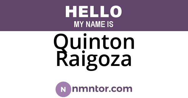 Quinton Raigoza