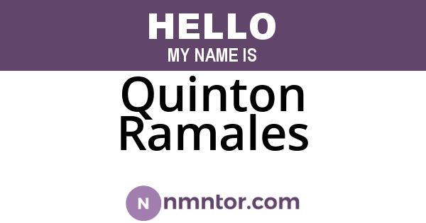 Quinton Ramales