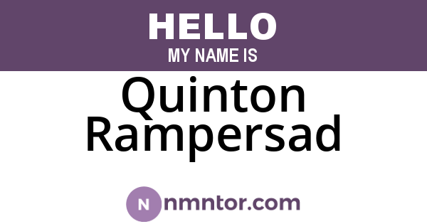 Quinton Rampersad
