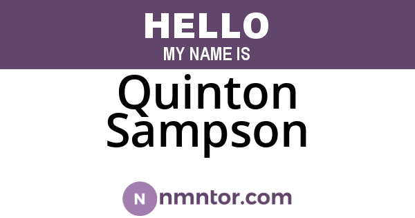 Quinton Sampson