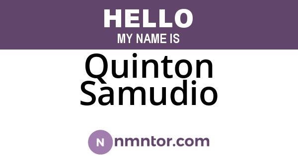 Quinton Samudio