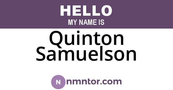 Quinton Samuelson