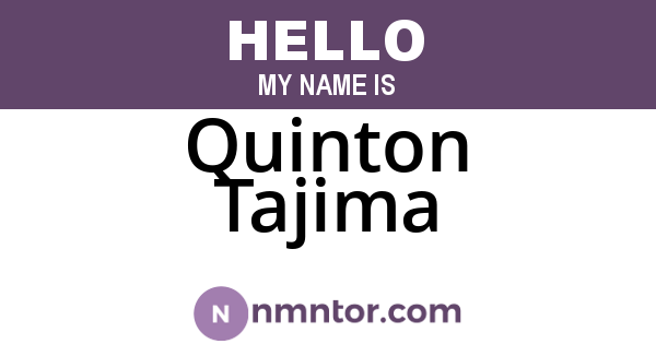 Quinton Tajima