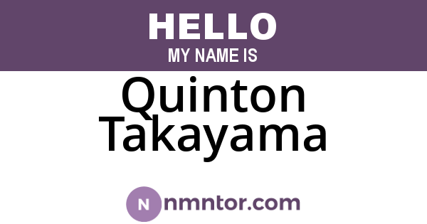 Quinton Takayama