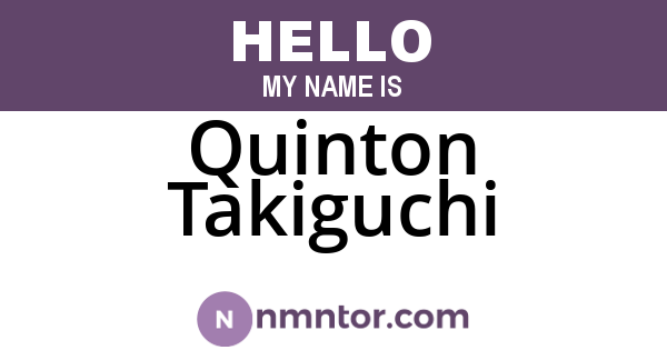 Quinton Takiguchi