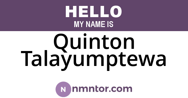 Quinton Talayumptewa