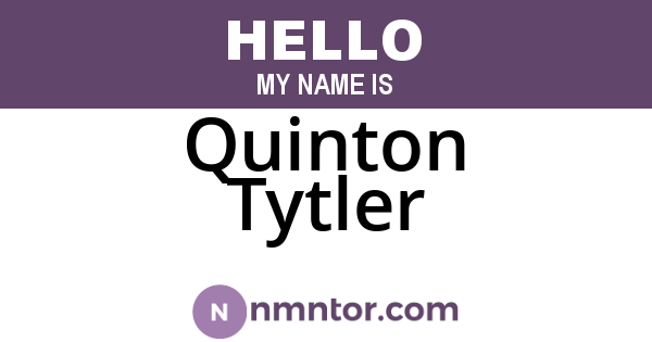 Quinton Tytler