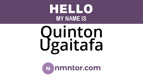 Quinton Ugaitafa