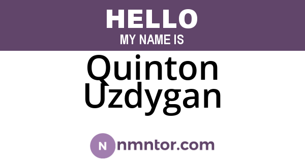 Quinton Uzdygan