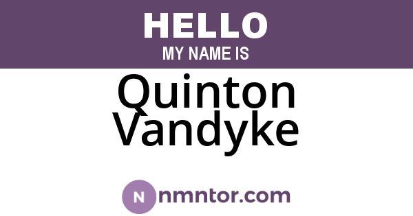 Quinton Vandyke