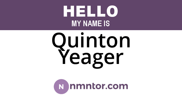 Quinton Yeager