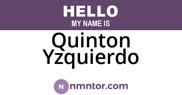 Quinton Yzquierdo