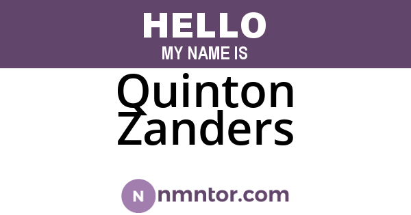 Quinton Zanders