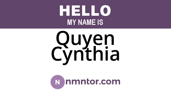 Quyen Cynthia