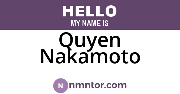 Quyen Nakamoto