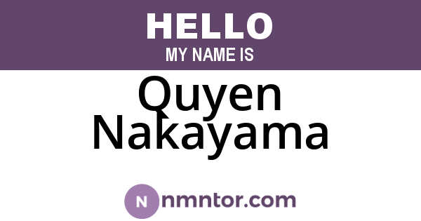 Quyen Nakayama