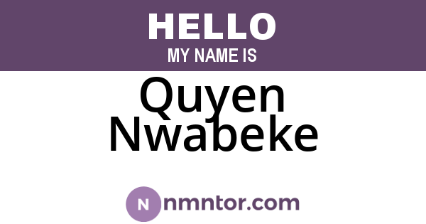 Quyen Nwabeke