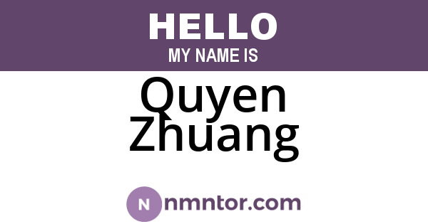 Quyen Zhuang