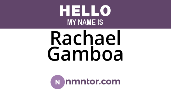 Rachael Gamboa