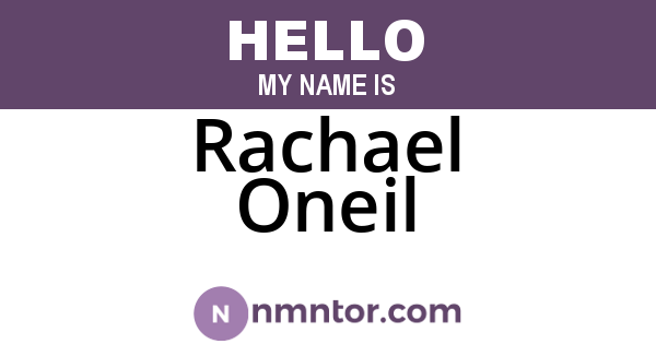 Rachael Oneil