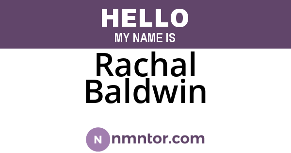 Rachal Baldwin