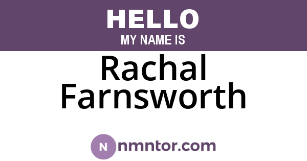 Rachal Farnsworth