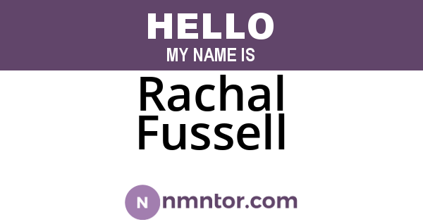 Rachal Fussell