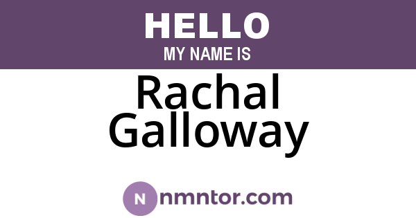 Rachal Galloway