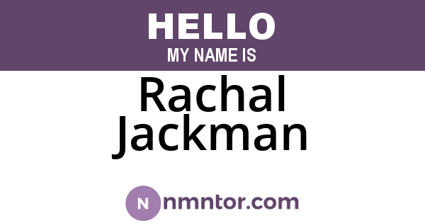 Rachal Jackman