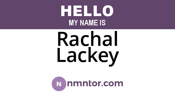 Rachal Lackey