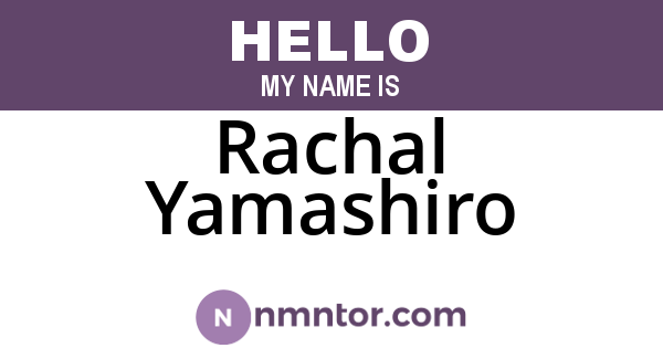 Rachal Yamashiro
