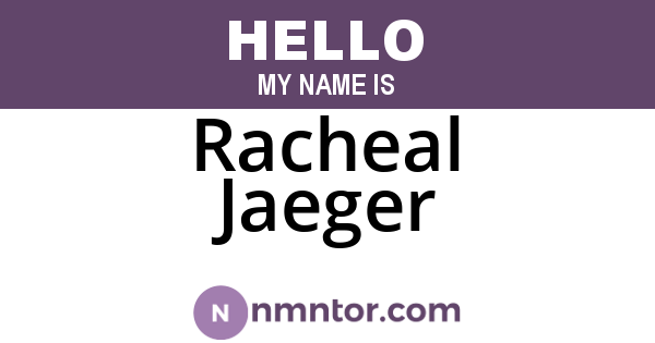 Racheal Jaeger