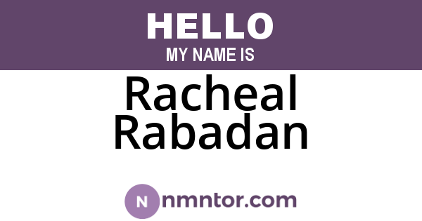 Racheal Rabadan