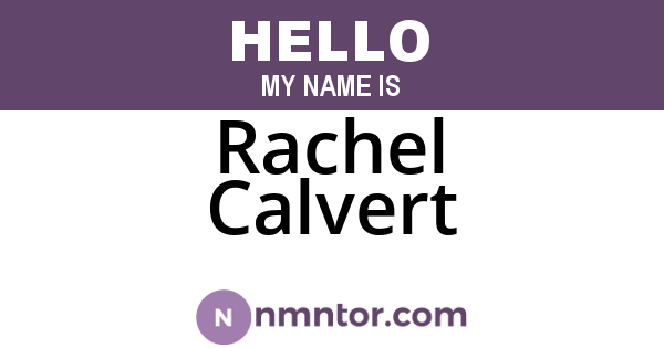 Rachel Calvert
