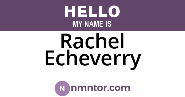 Rachel Echeverry
