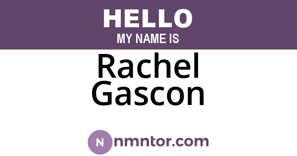 Rachel Gascon