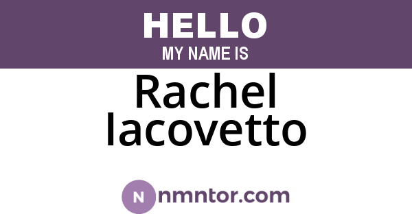 Rachel Iacovetto