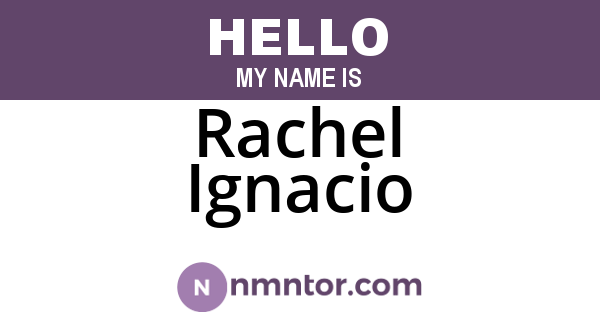 Rachel Ignacio