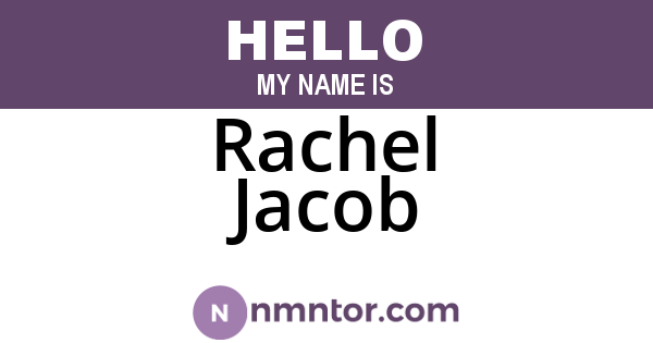 Rachel Jacob