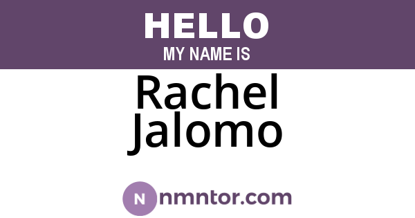 Rachel Jalomo