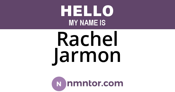 Rachel Jarmon