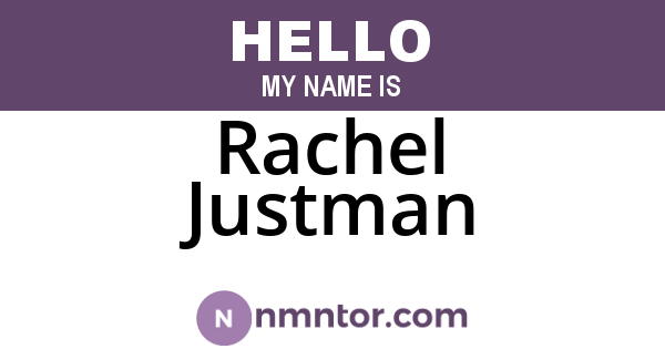 Rachel Justman