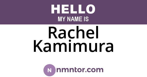 Rachel Kamimura