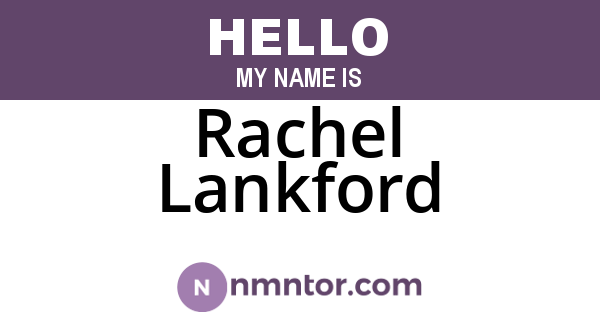 Rachel Lankford