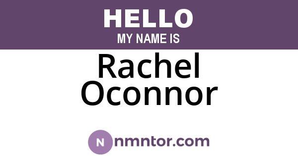 Rachel Oconnor