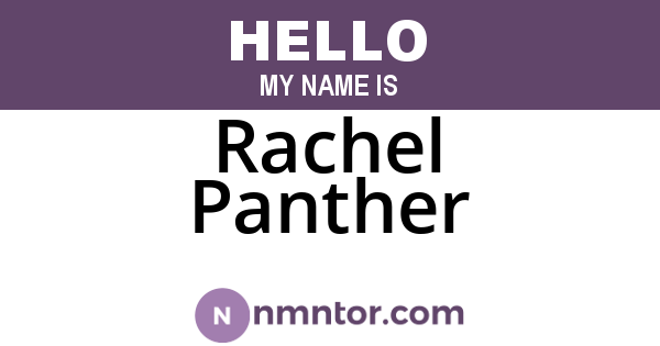 Rachel Panther